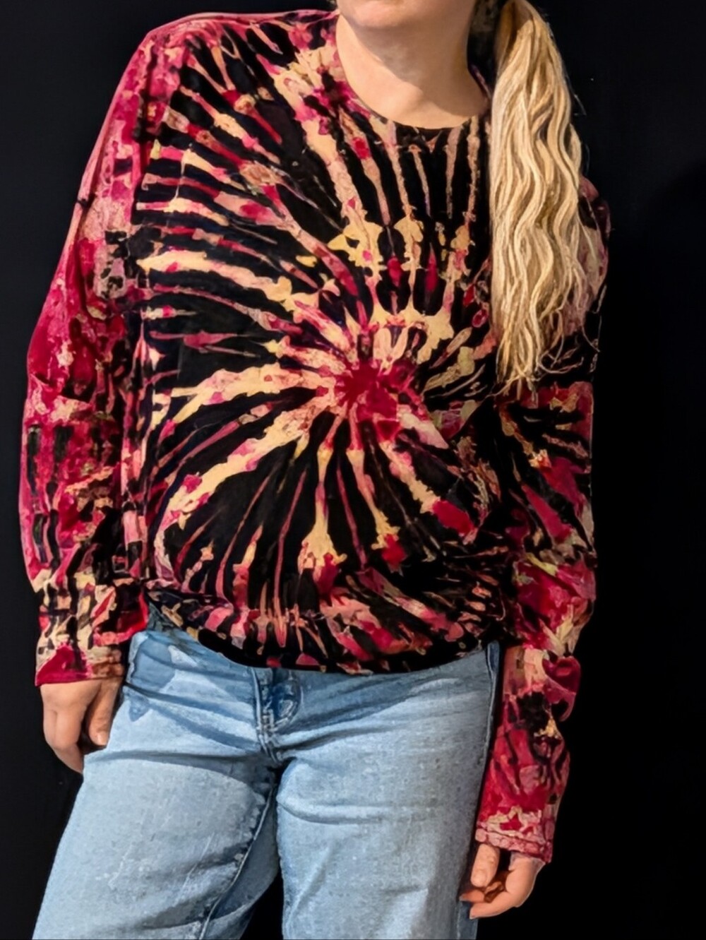 New Reverse Tiedye Unisex Long Sleeve Shirt